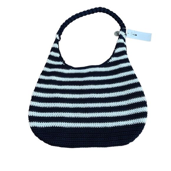 THE SAK Navy / white stripe hobo style bag NEW - Picture 1 of 5